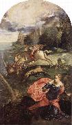 Jacopo Tintoretto Der Hl. Georg und der Drachen oil painting on canvas